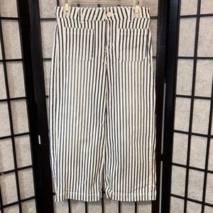 Gymboree White and Blue Striped Jeans